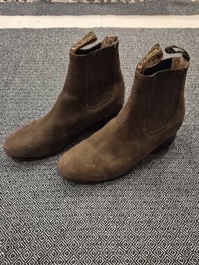 La Sierra Men's Brown Suede Ankle Boots Size 10